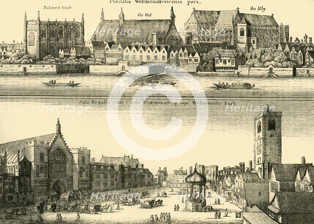 'Two Views of Westminster', (1881). Creator: Unknown.