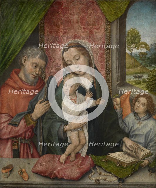 The Holy Family with an Angel, 1500. Creator: Master of 1499.