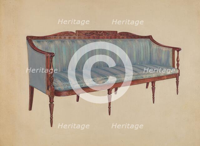 Sofa, c. 1936. Creator: Florence Choate.