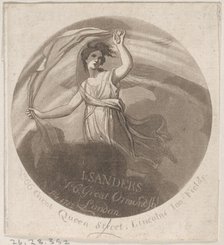 Trade Card for J. Sanders, Printmaker, 1782. Creator: Anon.