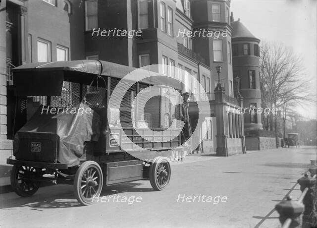 Belongings of Count J.H. Von Bernstorff being removed from the German Embassy, Washington DC, 1917.  Creator: Harris & Ewing.