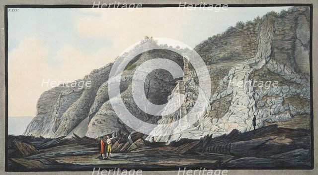 View of a part of the inside of the cone of the mountain of Somma, 1776.
