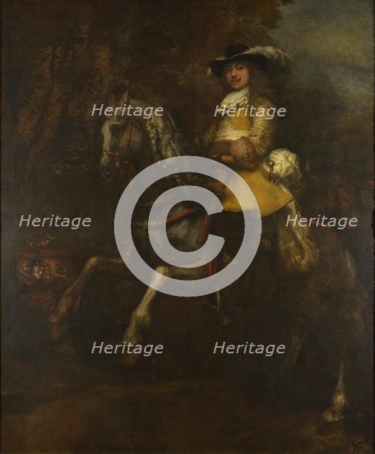 Portrait of Frederick Rihel on Horseback, ca 1663. Artist: Rembrandt van Rhijn (1606-1669)
