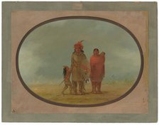 Copper Chief, His Wife, and Children, 1855/1869. Creator: George Catlin.