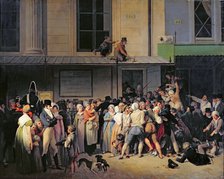 The Entrance to the Théâtre de l’Ambigu-Comique before a Free Performance, 1819. Artist: Boilly, Louis-Léopold (1761-1845)