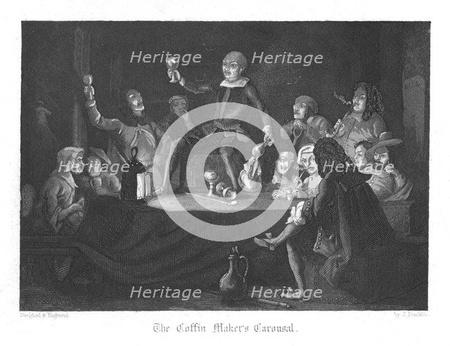 Scene from Old St Paul's by William Harrison Ainsworth, 1855. Artist: John Franklin