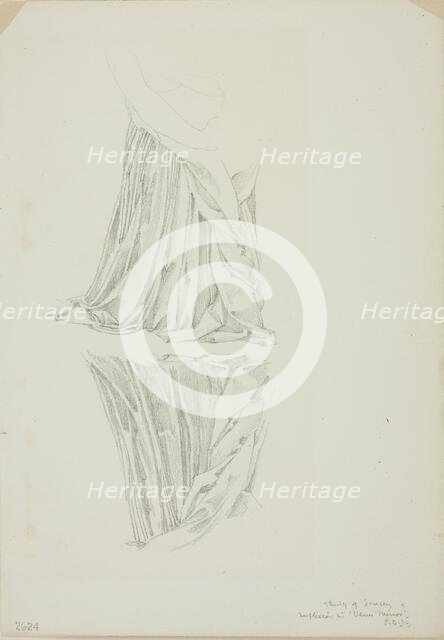 Draped Figure and Reflection, study for Mirror of Venus, c. 1873-77. Creator: Sir Edward Coley Burne-Jones.