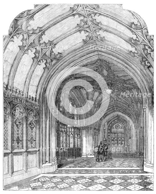 The New Houses of Parliament - Entrance-hall, 1857. Creator: Unknown.