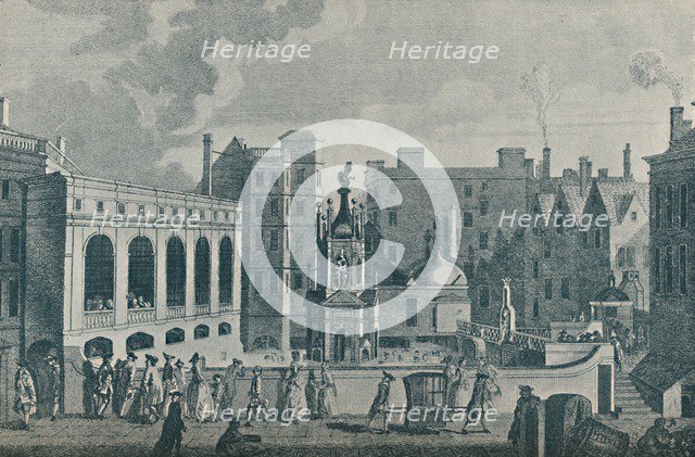 'A View of the King and Queen's Baths and the Great Pump Room at Bath', 1907. Artist: Unknown.