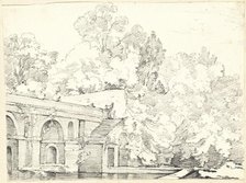 The Fishpond at Villa Madama, 1746/1749. Creator: Joseph-Marie Vien the Elder.