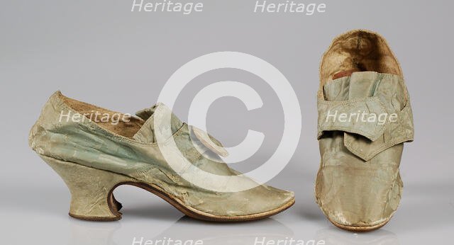Shoes, possibly British, 1740-60. Creator: Unknown.