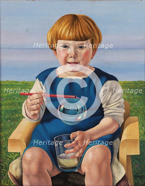 The Soap Bubble, 1927. Creator: Cagnaccio di San Pietro (1897-1946).