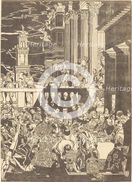 The Marriage at Cana [right plate], 1740. Creator: John Baptist Jackson.