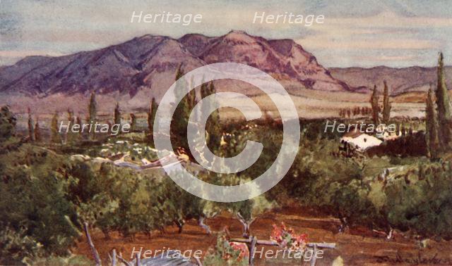 'The Mount of Temptation from Jericho', 1902. Creator: John Fulleylove.