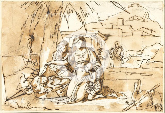 Madonna and Child, Saint Anne and Infant Saint John, with Saint Joseph in Background, n.d. Creator: Eugenio Agneni.