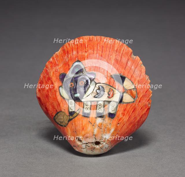 Shell with Inlaid Feline, 100 BC-700. Creator: Unknown.