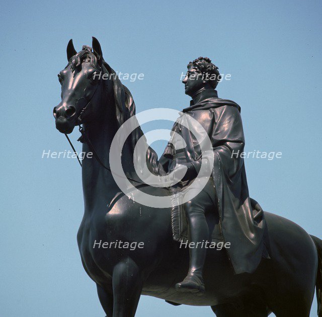 Equestrian Statue of King George IV of England, 19th century. Artist: Francis Legatt Chantrey