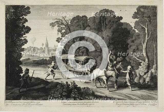Robbers Attacking a Coach, 1620-30. Creator: Jan van de Velde II.