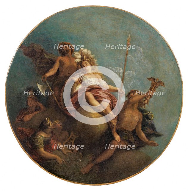 Minerva surrounded by Mercury, Diana, Apollo and Vulcan.