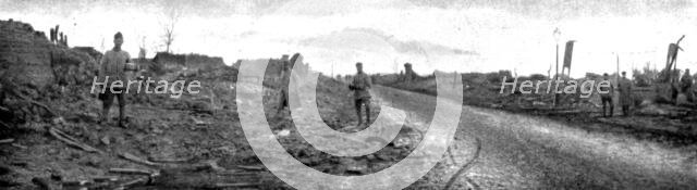 'Le Royaume de la Mort'; Jussy, un des villages les plus eloignes de l'ancien front ou l'ennemi put  Creator: Unknown.