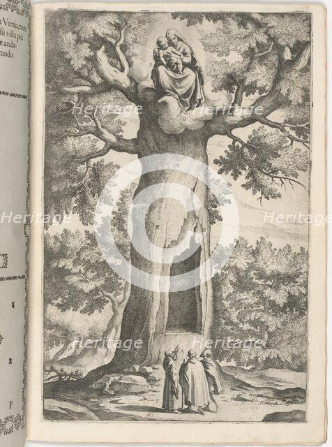 Apparition of the Virgin in the Beech Tree (Faggio dell'apparizione della Vergine) [plate P], 1612. Creator: Jacopo Ligozzi.