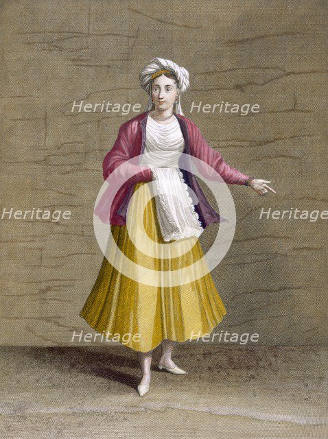 Girl from St. John of Patmos, pub. C1707. Creator: Gerard Scotin (1671-1716).