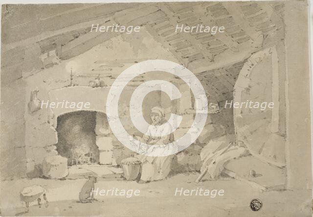 Woman in a Rustic Interior, n.d. Creator: Unknown.