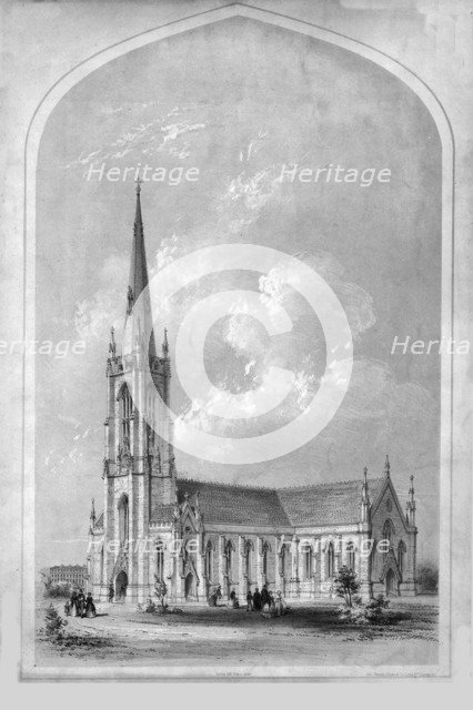 St Paul's Church Prince's Park, Liverpool, mid-late 19th century. Creator: M B.