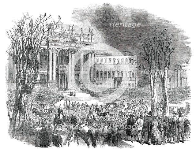 Return of the Pope to Rome - the Procession at the Church of San Giovanni, 1850. Creator: Unknown.