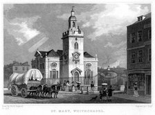 Church of St Mary, Whitechapel, London, 1831.Artist: J Tingle