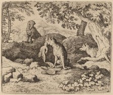 The Badger Goes to Warn Reynard, probably c. 1645/1656. Creator: Allart van Everdingen.