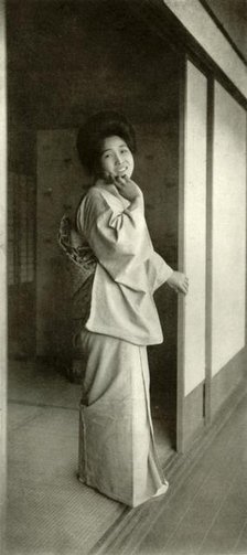 'A Maid of Fair Japan', 1910. Creator: Herbert Ponting.