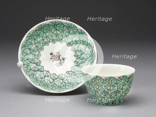 Teabowl and Saucer, Saint-Cloud, c. 1720. Creator: Saint-Cloud Porcelain Manufactory.