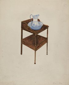 Wash-stand, c. 1937. Creator: Edna C. Rex.