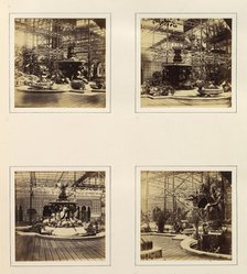 [View of Fountain and Byzantine Court; Bronze Fountain in Northern Nave; Monti's Fount..., ca. 1859. Creator: Attributed to Philip Henry Delamotte.