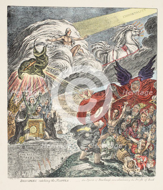 Disciples catching the mantle - the Spirit of Darkness overshadowing the Priests of Baal, 1808.