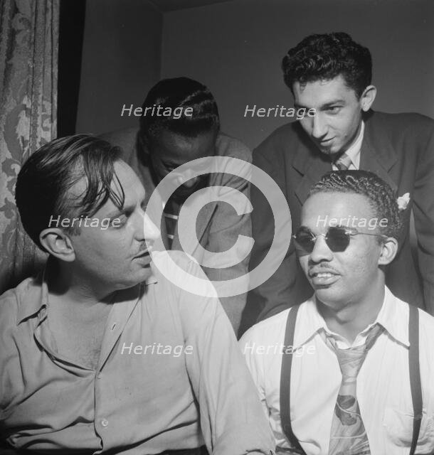 Portrait of Howard McGhee, Brick Fleagle, and Miles Davis, New York, N.Y., ca. Sept. 1947. Creator: William Paul Gottlieb.