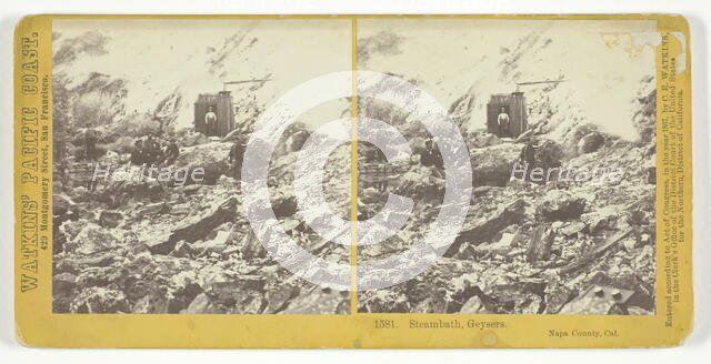 Steambath, Geysers, Napa County, California, 1867. Creator: Carleton Emmons Watkins.