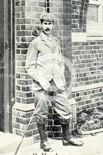 Harry Vardon (1870-1937), British golfer, cigarette card, c1903. Artist: Unknown