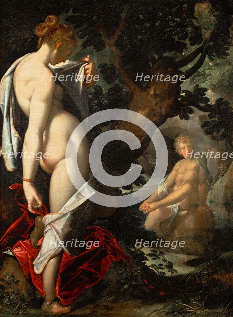 The Nymph Salmacis and Hermaphroditus, ca 1580-1582. Artist: Spranger, Bartholomeus (1546-1611)