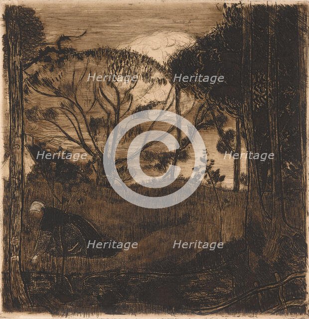 Le Soir (Evening) or La Glaneuse (The Gleaner), 1893-1894. Creator: Armand Seguin.