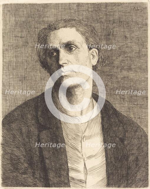 Study of a Man's Head (Etude de tete d'homme). Creator: Alphonse Legros.