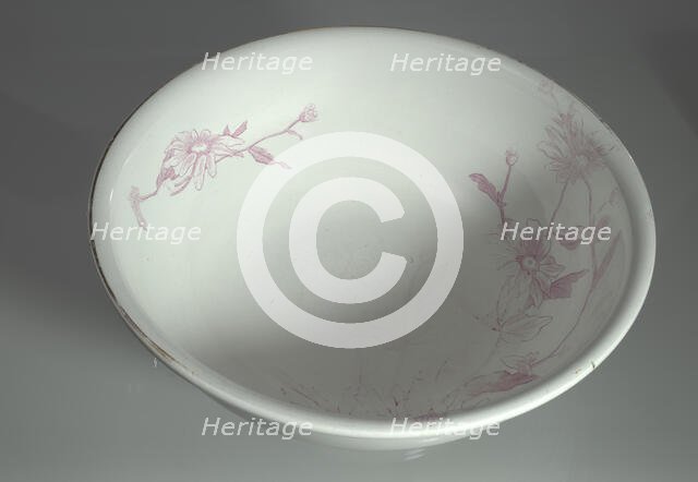 Washbowl owned by members of the Ellis family, late 19th-early 20th cent. Creator: S. Bridgwood & Son.