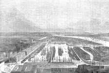Bird's eye view of the London Docks, 1845. Creator: Unknown.