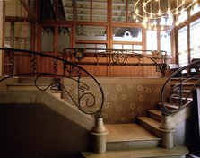 Staircase of the Thomas house in 293 Mallorca street by Lluís Domènech i Montaner, 1895 - 1898, e…