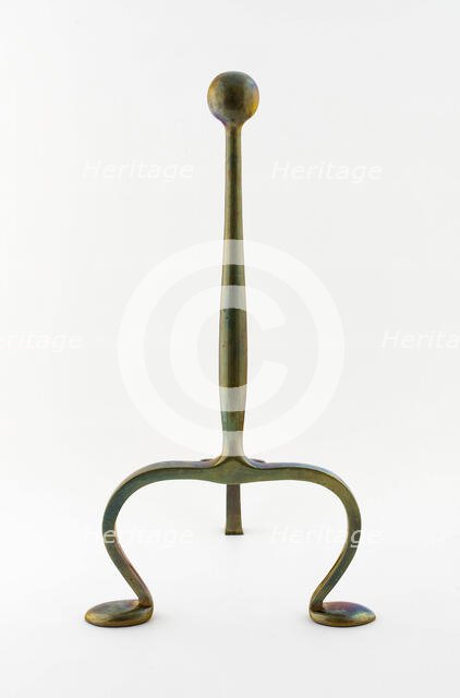 One of a Pair of Andirons, England, c. 1900. Creator: Charles Francis Annesley Voysey.