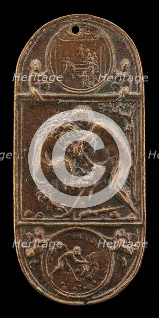 Hercules and the Nemean Lion, late 15th - early 16th century. Creator: Moderno.