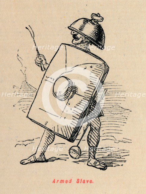 'Armed Slave', 1852. Artist: John Leech.