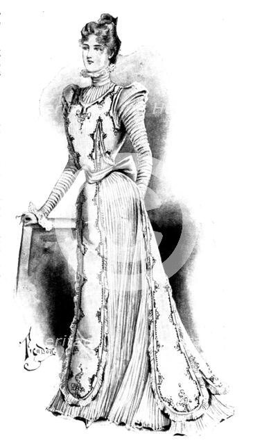 Ladies' Page: a dainty house-dress, 1898. Creator: Unknown.