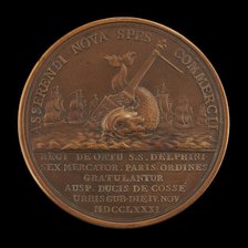 The Birth of the Dauphin, for the Marchands Corps [reverse], 1781. Creator: Benjamin Duvivier.